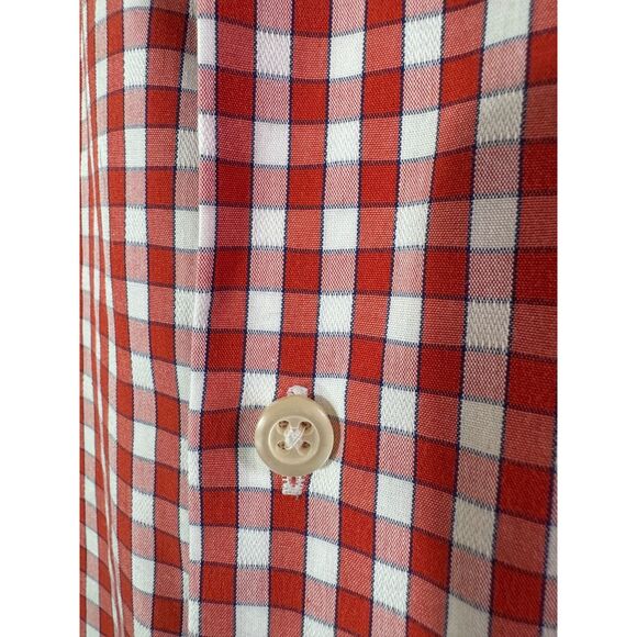 BANANA REPUBLIC Shirt Men's XL 17-17.5 Gingham Checkered Button Down Long Sleeve - Picture 14 of 14
